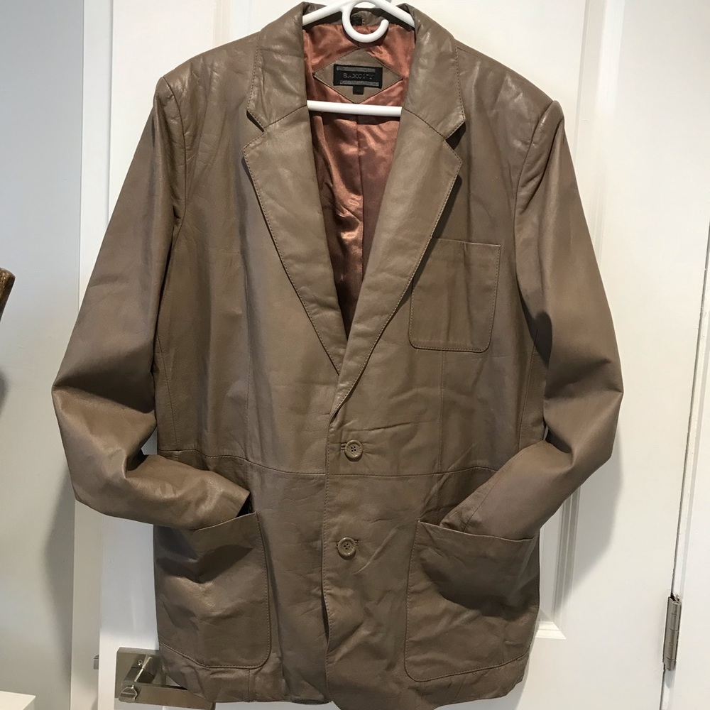 Genuine Leather Vintage Men’s Blazer